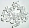 30 14mm Transparent Matte Crystal Angel Wing Beads